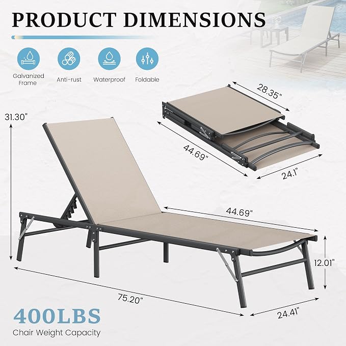 UDPATIO Patio Lounge Chairs