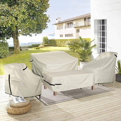 Porch Shield Waterproof Outdoor Bench Sofa Cover – Patio 2 Seater Loveseat Cover 56W x 31D x 33H inch, Beige