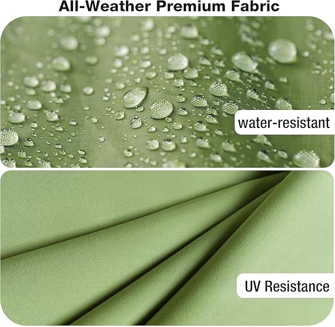 Joyside Outdoor Chair Cushions Set, 22x25/22x24 Inch Patio Furniture Deep Seat Cushions, Water Resistant & Thick Cushion, Outdoor Replacement Cushions for Seat and Sofa (Green, 3 Set)