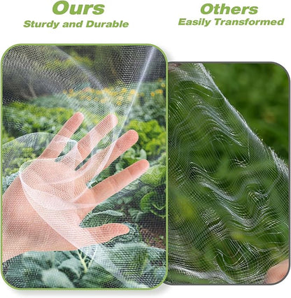 Garden Netting Pest Barrier,8'x10' Fine Bug Netting for Garden Protection Row Cover Raised Bed Screen Mesh Greenhouse Mosquito Net, Protecting Tree Plants Vegetable Flowers Fruits