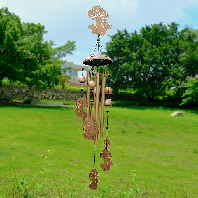 Mushroom Wind Chimes for Outside, Metal Windchimes Outdoors, Mushroom Gifts for Women/Men, Memorial/Birthday Gifts, Garden Decor for Outside, Patio or Yard, Durable Chimes for Outdoors