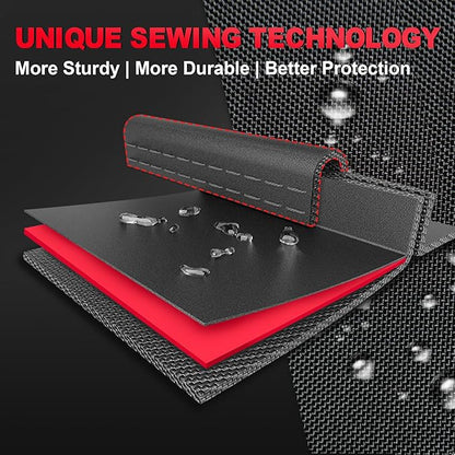 Zettum Patio Furniture Cover Rectangle - 600D Outdoor Table Cover Waterproof & Heavy Duty, Lawn Furniture Set Covers for Outside Rectangular Dining Table and Chairs Seating Combo - 96 x 72 x 38 Inch