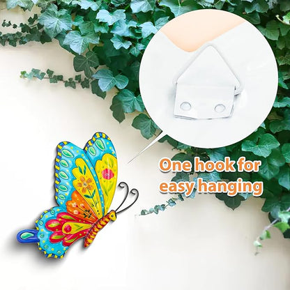 J-Fly Metal Butterfly Wall Decorations Garden Decor Room Decor, Lawn Ornaments Ladybugs Live- 3 Pieces, Outdoor Garden Yard Decor for Home and Office Christmas Decoration Gifts