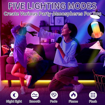 6PK Rechargeable Light Bulbs with Remote, Emergency Battery Operated Light Bulbs with Dual Recharging Ways, Tuned White 12 RGB Colors Optional Timer for Lamp Power Outages Camping Hurricane