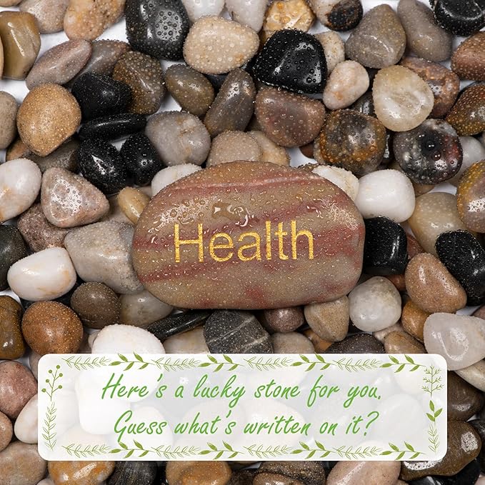 5lbs Natural River Rocks, Polished Pebbles for Plants Garden, 0.3-0.8 inch Decorative Peach Stones, Ideal for Fish Tank, Vases, Crafting, Home Decor and Garden Landscaping Rocks,Mix