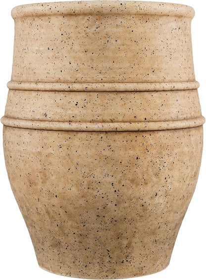 Everleaf Aria Planter Pot Small, Lightweight Modern Decorative Pot for Faux Trees & Indoor Plants, Ultra-Light Matte Finish Planter for Living Room Decor Color Dune