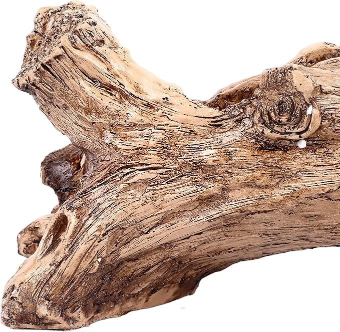 Pilipane Artificial Driftwood Planter Realistic Resin Succulent Planter Vintage Tree Root Stump Log Like Flower Container Pot for Home Garden Decoration Indoor Outdoor Use