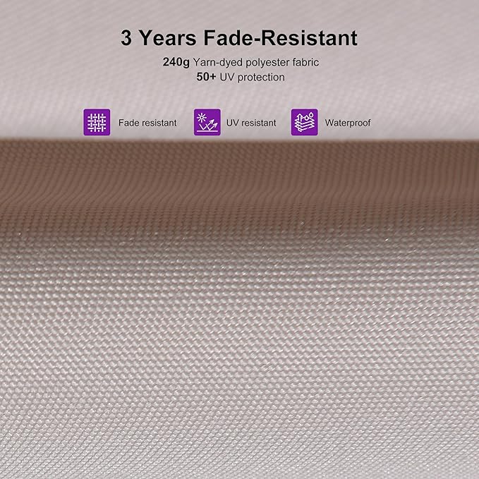 PURPLE LEAF 10' X 13' Patio Cantilever Umbrella with Base Rectangle Umbrella Outdoor with Aluminum Offset Hanging and 360° Rotation for Pool Garden Deck Patio, Beige