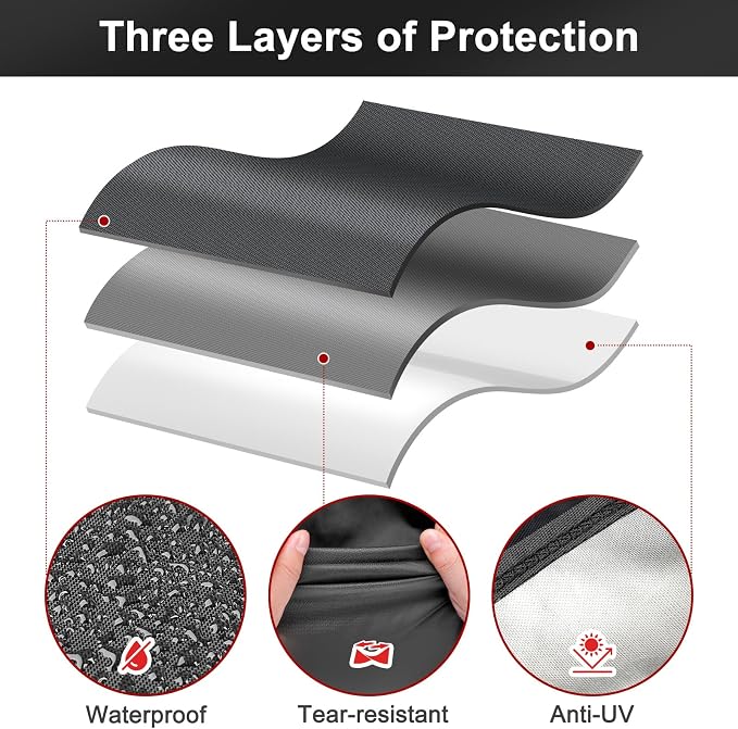 LBTING Grill Cover, 26-inch Heavy Duty 300D Oxford Waterproof Windproof UV Resistant BBQ Gas Grill Cover for Outdoor Barbecue Fit Most Brands Weber, Brinkmann, Char Broil, Holland