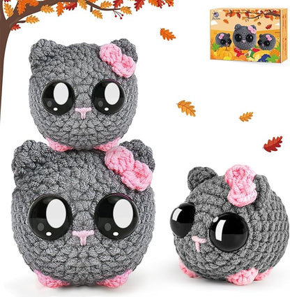 Crochetta Beginner Crochet Kit with Step-by-Step Video Tutorials, Learn to Crochet for Adults & Kids, Knitting Craft Supplies, Hanging Plants Home Decor (40%+ Yarn)