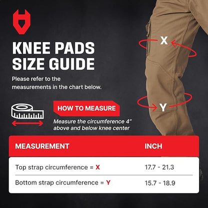 NoCry Professional Gel Knee Pads for Work — Heavy Duty Anti-Slip Cap, Extra Dual-Layer Foam and Cushion, Reinforced Adjustable Non-Slip Straps, Built-in Hangand Pull Loops, Fits Men Women, Black