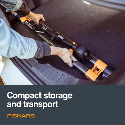 Fiskars XtendControl Extendable Tree Pruner (14 ft), Pole Saw, Adjustable Branch Trimmer with 15" X2 Hook Bill Saw, 3-6 ft & 4-8 ft Extension Poles, and Secure Locking System for Precision Cutting