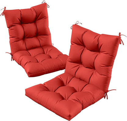 Patio Seat&Back Chair Cushions for Outdoor Furniture，Comfortable Cushions for Rocking/Dining/Lawn Chair-Set of 2