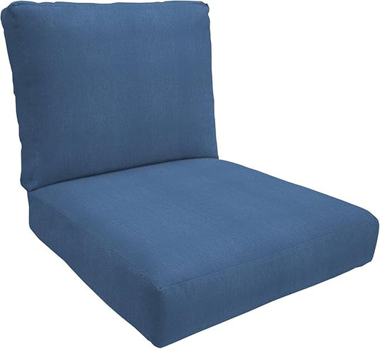 Eddie Bauer Home Deep Seating Outdoor Lounge Cushion, Knife Edge, 26" X 26" X 5", Canvas Regatta