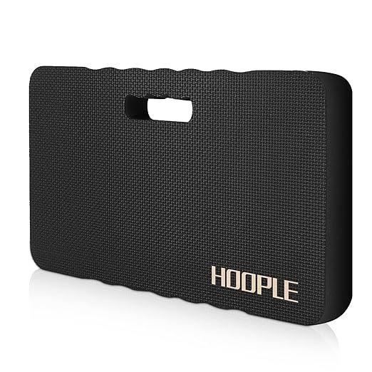HOOPLE Extra Thick Kneeling Pad, Soft Foam Kneeling Cushion, Waterproof Gardening Knee Pads, Lightweight Knee Mat for Bathing, Workout Supplies, Exercise Yoga, Garden Work Gifts 17.5 x 11 x 1 in, Black
