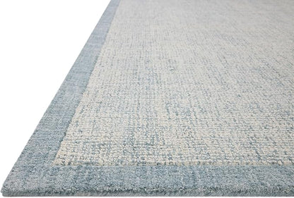 Loloi Magnolia Home by Joanna Gaines Henley Collection HNY-01 Ivory/Blue 2'-3" x 3'-9" Accent Rug