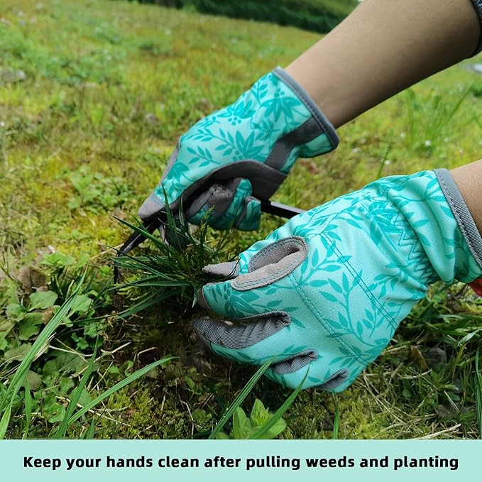 Gardening Gloves for Women Thorn Proof Garden Gloves, Leather Womens Garden Gloves Puncture Resistant, Touch Screen Working Gloves for Digging,Weeding,Planting Medium