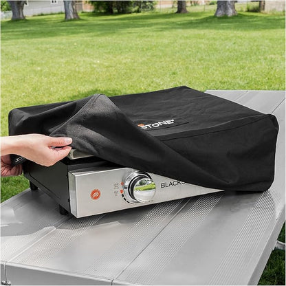 Blackstone Tabletop Griddle Cover & Carry Bag, 1722, Portable BBQ Grill Griddle Carry Bag & Cover for Travel - 600D Heavy Duty Weather Resistant Accessories, Black, 22 inch
