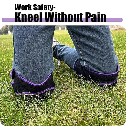 Knee Pads for Women & Men, Waterproof Kneepads for Gardening, Weeding, Floor Cleaning & Mechanic Work, Comfortable Knee Pad with Soft Foam Cushions for Kneeling, Anti-Slip & Adjustable, Purple M