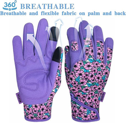 Thorn Proof&Puncture Resistant Gardening Gloves with Grip,Garden Glove for Women, Leather Yard Work Gifts