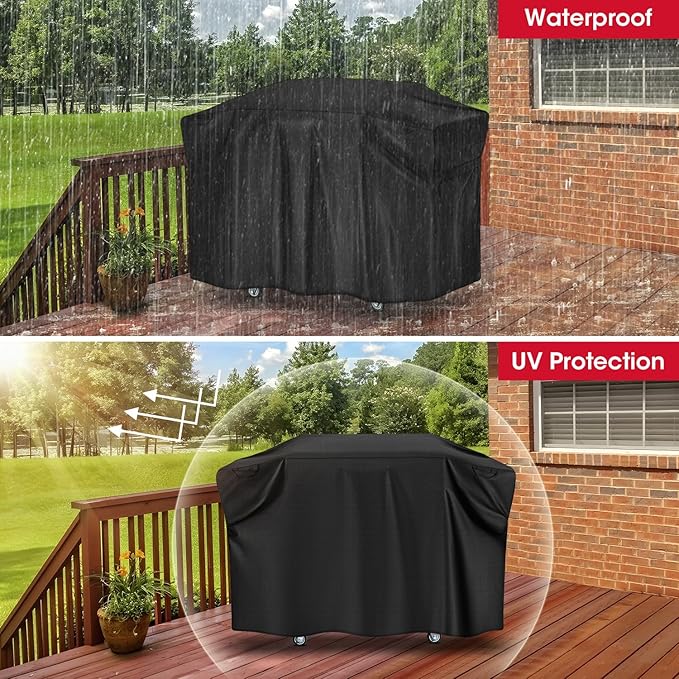 Unicook Griddle Cover for Blackstone 28 Inch ProSeries Grill, Outdoor 60 Inch Flat Top Gas BBQ Grill Cover，Unique UV Resistant Waterproof Vinyl with Polyester Lining, All Weather Protection