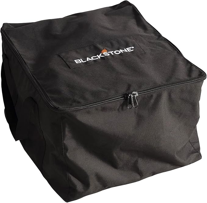Blackstone Tabletop Griddle w/Hood Carry Bag, 5510, Portable BBQ Grill Griddle Carry Bag for Travel - 600D Heavy Duty Weather-Resistant Cover Accessories, Black, 22 inch