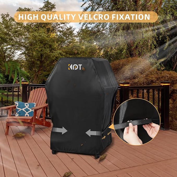 KPT 30 Inch Grill Cover for Outdoor Grill - Heavy Duty Waterproof 420D BBQ Cover with Hook, Air Vent, Buckle - Gas Grill Cover, UV & Fade Resistant, BBQ Grill Cover for Weber, Nexgrill, Char Broil