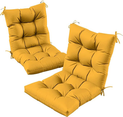 Patio Seat&Back Chair Cushions for Outdoor Furniture，Comfortable Cushions for Rocking/Dining/Lawn Chair-Set of 2
