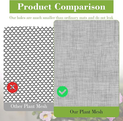 Grevosea 10PCS Black PVC Flower Pot Hole Mesh Pads, 11.8x7.8 Inch Bonsai Drainage Screens for Preventing Soil Leakage Flower Pot Bottom Plant Screen Mesh for Garden Outdoor Potted Plants