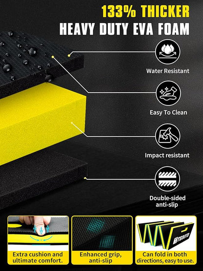 1.2" Extra Thick Foldable Kneeling Pad with Handle & Storage Belt, 5 Fold Multi-Use Comfortable EVA Foam Cushion Mat for Workshop Repairing,Gardening,Yardwork,Camping,Fitness,47.3x17.3x1.2