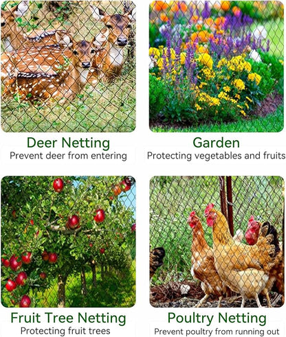 Bird Netting for Garden 20x30 Ft, 1/2 Inch Mesh Heavy Duty Garden Netting for Plants, Fruit Trees & Blueberries, UV Resistant Outdoor Protection Against Birds, Squirrels, Deer & Poultry