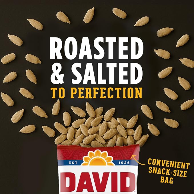 DAVID Sunflower Kernels, Original Flavor, 3.75 oz. (Pack of 12)