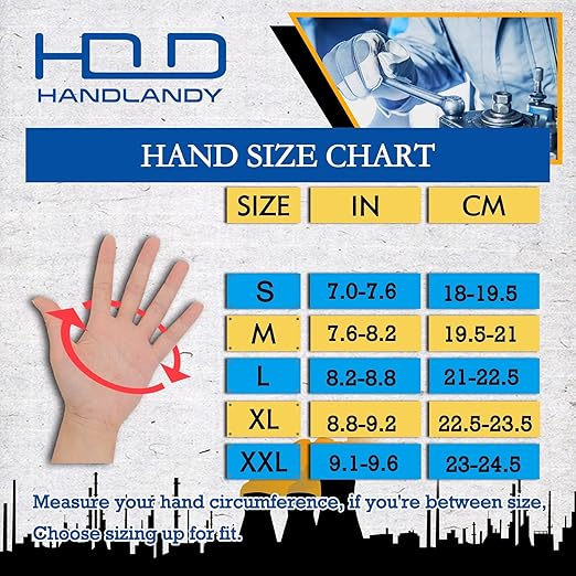 HANDLANDY Leather Work Gloves Mens & Women, Utility Safety Mechanic Working Gloves Touch Screen, Flexible Breathable Yard Work Gloves (Small, Brown-Cowhide Palm, Pack of 3)