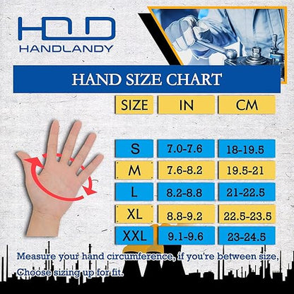 HANDLANDY Leather Work Gloves Mens & Women, Utility Safety Mechanic Working Gloves Touch Screen, Flexible Breathable Yard Work Gloves (Small, Brown-Cowhide Palm, Pack of 3)