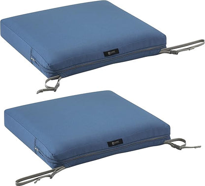 Classic Accessories Ravenna Water-Resistant 72 x 21 x 3 Inch Patio Chaise Lounge Cushion, Empire Blue, Outdoor Seat Cushion