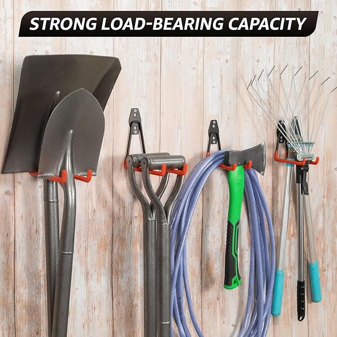 20 Pack Garage Hooks, Heavy Duty Steel Wall Mount Utility Hangers with Anti-Slip Coating for Hanging Bikes, Ladders, Power Tools, and Garden Equipment
