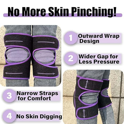Garden Work Knee Pads for Adults, Soft Kneeling Pad for Women Gardeners, Scrubbing Floors & House Cleaning, Safety Men Knee Cushion Padded for Flooring, Weeding, Crawling - Easy Fit & Clean - Purple (Large)