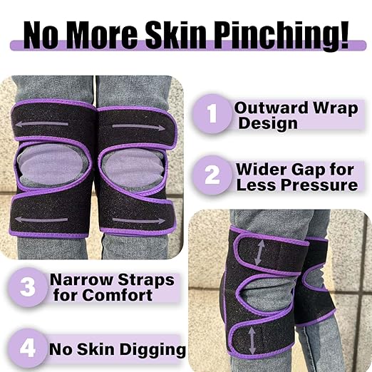 Knee Pads for Women & Men, Waterproof Kneepads for Gardening, Weeding, Floor Cleaning & Mechanic Work, Comfortable Knee Pad with Soft Foam Cushions for Kneeling, Anti-Slip & Adjustable, Purple M