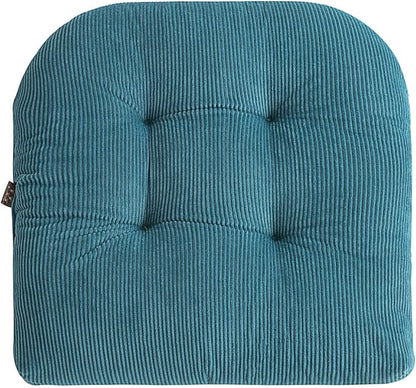 Outdoor Patio Cushion, Rocking Chair Cushion, Tufted Pads, Set of Upper and Lower with Ties Pack of 2 (2 Sets) - Back 20"×17", Seat 17"×17" (Blue)