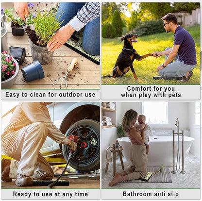 Kneeling Pad, Extra Thick Gardening Kneeling Pad for Women, Large Foam Bathtub Kneeling Pad for Bathing Baby, Waterproof Knee Pads Garden Workout Supplies, 17.5 x 11.6 x 1.4 Inch, Green