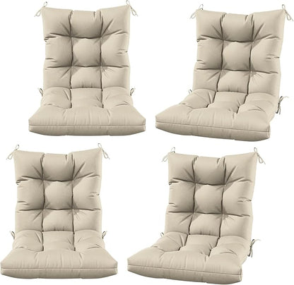 Patio Seat&Back Chair Cushions for Outdoor Furniture，Comfortable Cushions for Rocking/Dining/Lawn Chair-Set of 4