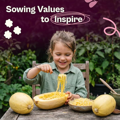 SVI 35 Winter Spaghetti Squash Seeds (Cucurbita Pepo) – Yellow Winter Squash Spaghetti Seed Packets, Long Storage – Heirloom Vegetable Seeds for Outdoor Vegetable Garden, Raised Beds, Peat Pots