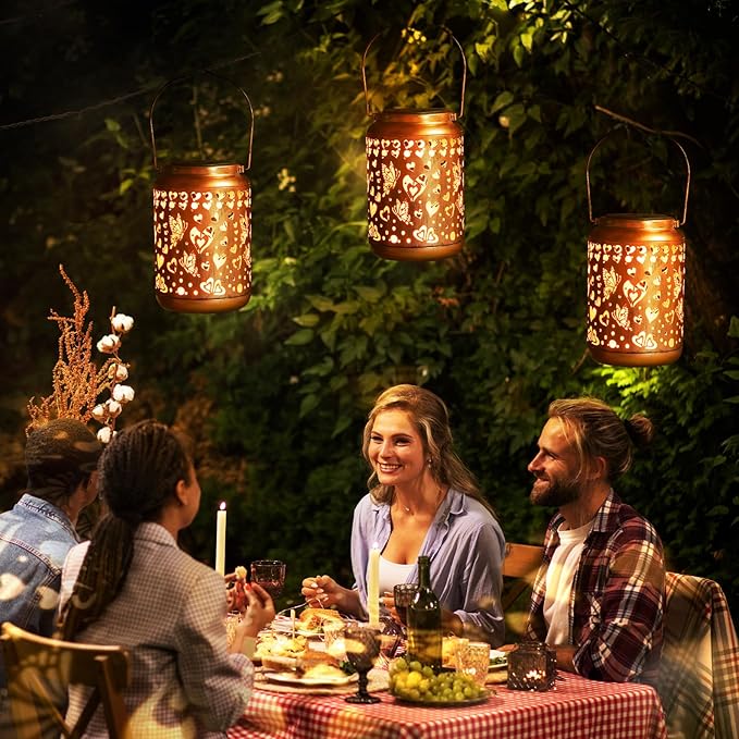 Solar Lanterns Outdoor, Love Mom Lantern Garden Decor Waterproof Decor Light Hanging Solar Lights Yard Decor, Christmas Gifts, Gifts for Women, Gifts for Mom, Gifts for Grandma