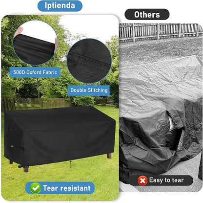 Patio Sofa Cover for Outdoor Furniture, 80inch Outdoor Couch Cover Waterproof and Heavy Duty for Large 3-Seater Loveseat,Couch,Glider and Bench-80"L x 38"W x 35"H