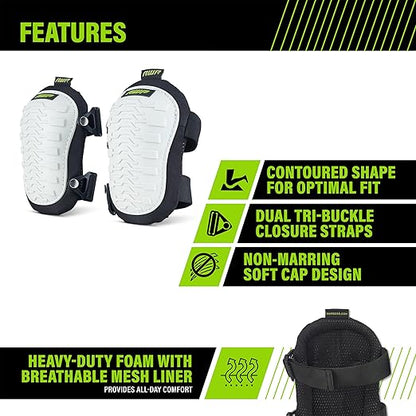 AWP Non-Marring Knee Pads with Heavy Duty Foam Padding for Sub-Floor/Underlayment and Tile, Knee Pads with Breathable Air-Mesh Interior for All-Day Support & Stability, One Size | 1L-324-1
