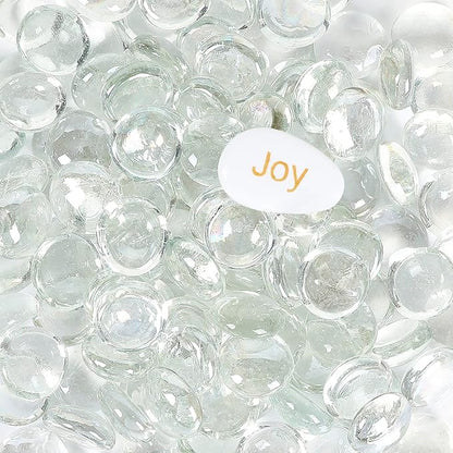 11LB Clear Flat Glass Marbles for Vase Filler, Aquariums, Hydroponics, Fire Pit & Home Decor