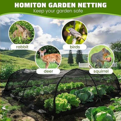Stronger Garden Mesh Netting, 10 x 33 FT Ultra Fine Nano PP Plant Covers, Small Animals Bird Net Barrier Screen for Vegetables Plants Fruits Flowers Protection, Shading Rate 33%