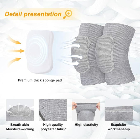 Volleyball Knee Pads for Dancers, Soft Breathable Knee Pads for Men Women Kids Knees Protective, Knee Brace for Volleyball Football Dance Yoga Tennis Running Cycling Workout Climbing