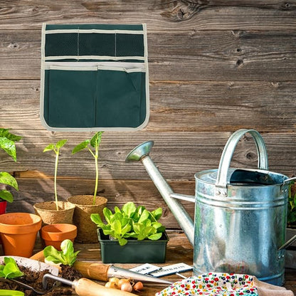 Garden Kneeler Tool Bag Stool, Foldable Garden Tool Bag Portable for Outdoor Gardening (Green)