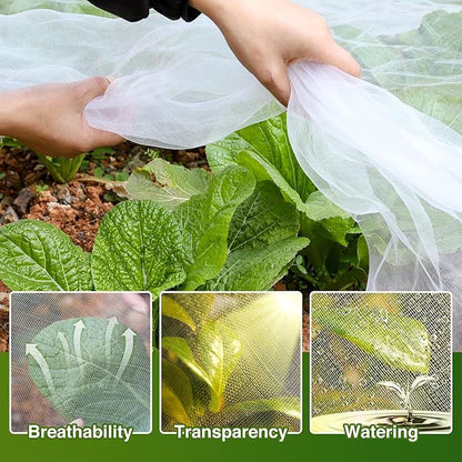 10 X 25FT Garden Mesh Netting Barrier,Fruit Tree Plant Netting for Vegetable Blueberry Bushes Plant Row Cover Screen Protection